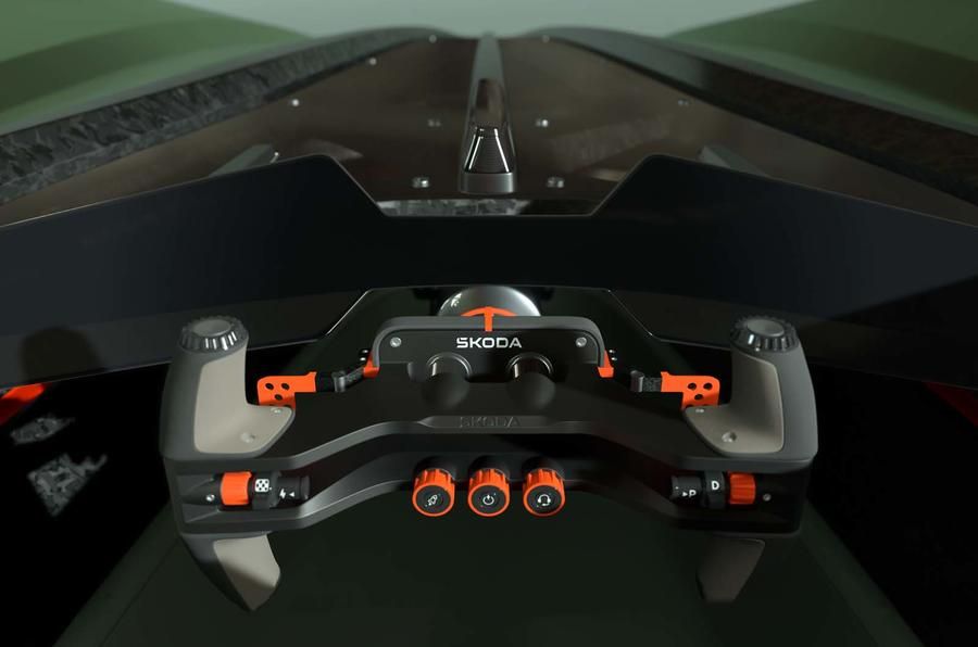 Skoda has unveiled an outlandish electric single-seater concept for the Playstation racing game Gran Turismo, with four electric motors and 1073bhp buff.ly/44cGPsu