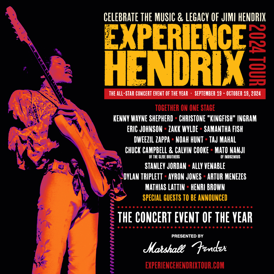 Honored that my good friends, The Hendrix Family, invited me to be part of this tour ❤️ I'll be playing with some incredible musicians on the Experience Hendrix 2024 Tour. Let's Go!! Tickets go on sale Friday! ayronjonesmusic.com