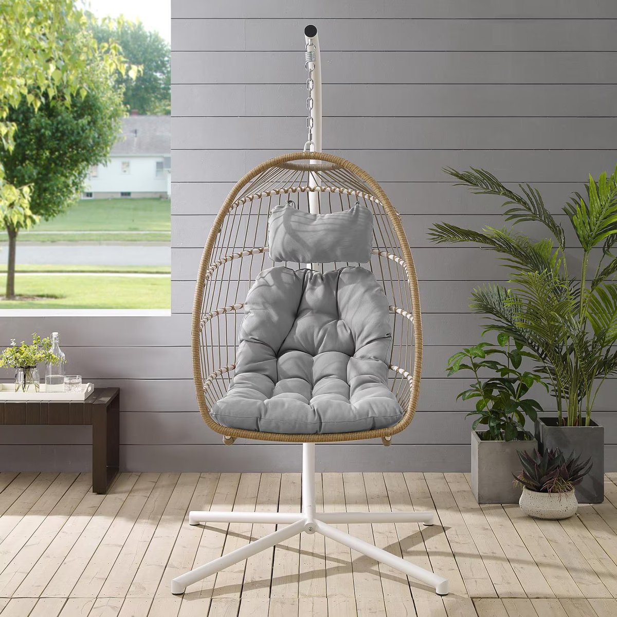 Treat Mom to the ultimate relaxation spot this Mother's Day with our Hanging Hammock Swing Chair! 💐 Crafted with a curved steel frame and all-weather resin rattan, it's perfect for both indoor and outdoor cozy retreats. ow.ly/BmFm50RmCrL