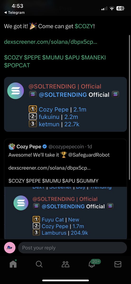 BruceGodWayne's tweet photo. @notthreadguy If you haven’t heard about $COZY you will soon grab your bag while you can 😏 https://t.co/giCGoUWjES
