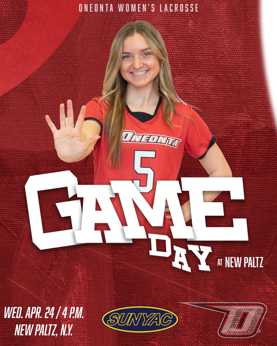GAMEDAY! Oneonta travels for a crucial SUNYAC contest at New Paltz at 4! #HereWeGoO #d3lacrosse