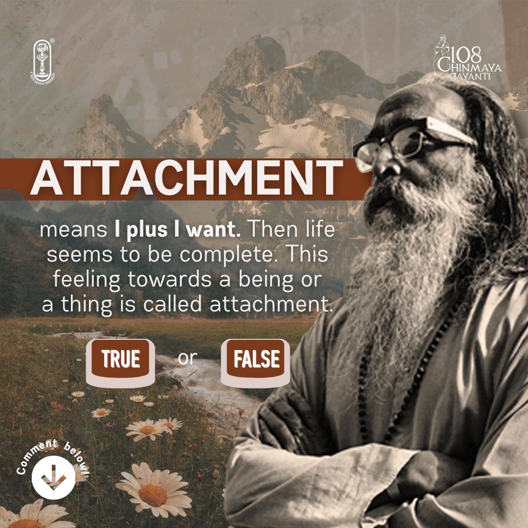 Comment below!

#chinmayamission #swamichinmayananda #trueorfalse #quiztime #quizinstagram #gkquiz #quizzes #didyouknowthat #didyouknowgram #didyouknowfact #attachment #spiritualthoughts #questionandanswer #attachmentissues 

Spiritual wisdom, awakenings, quiz, did you know