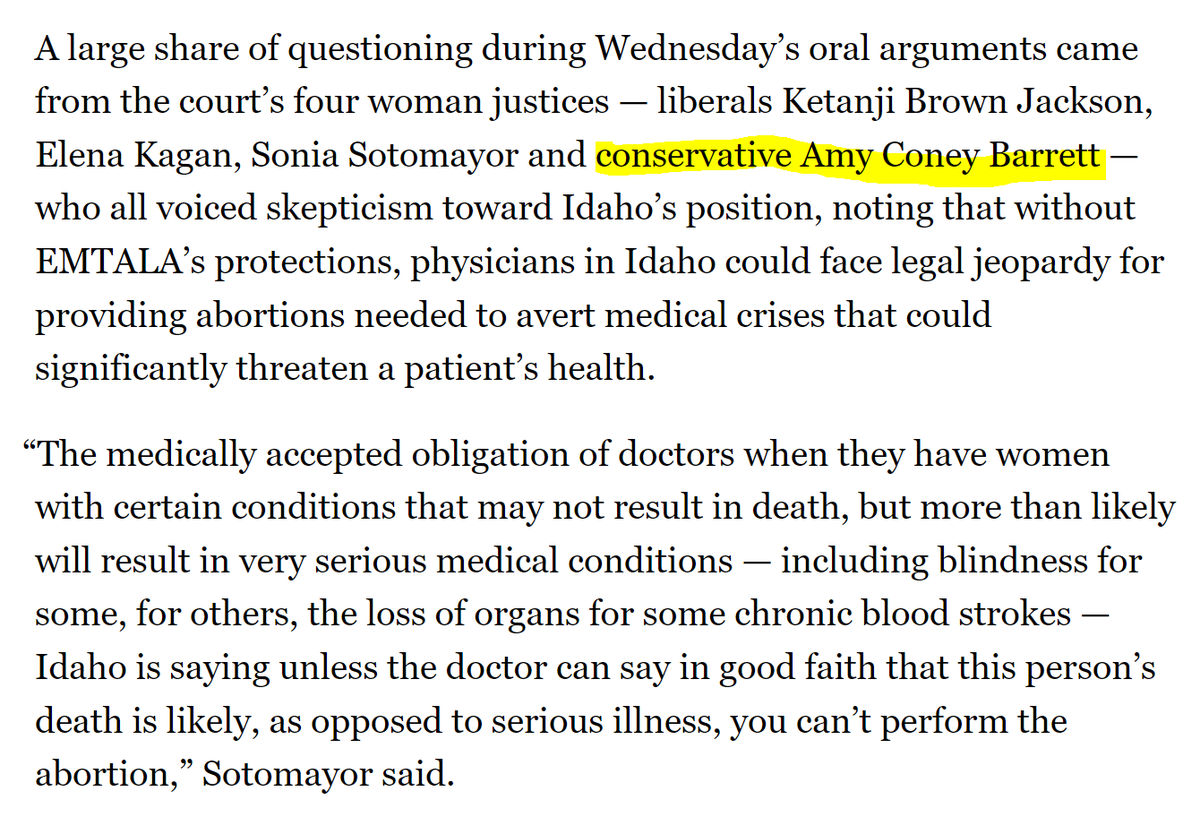 @AmandaBecker @19thnews Wow, would be wild if Idaho wins 5-4 with all 4 women justices dissenting...