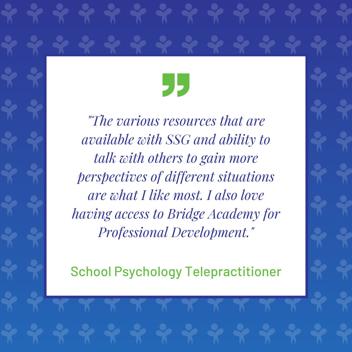 We love receiving feedback from our employees! Check out this testimonial from one of our School Psychology Telepractitioners.

...
#EmployeeReview #EmployeeTestimonial
#Review #Testimonial
#TransformingLivesTogether