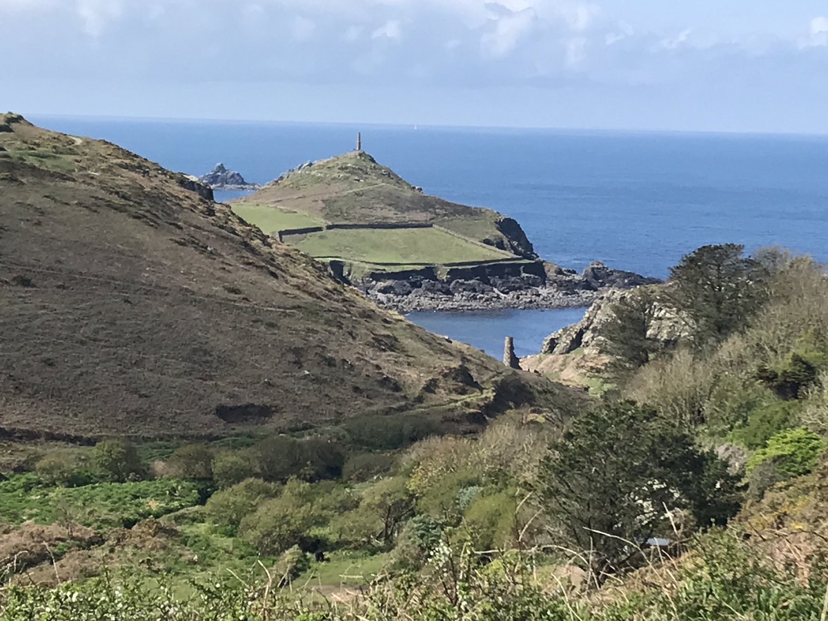 Cape Cornwall in the distance before giving my talk to St Just/Lands End U3A this afternoon- what a lovely, appreciative audience who bought books and gave us tea and cake 😊 #u3a #writerslife #lainystale #lovecornwall