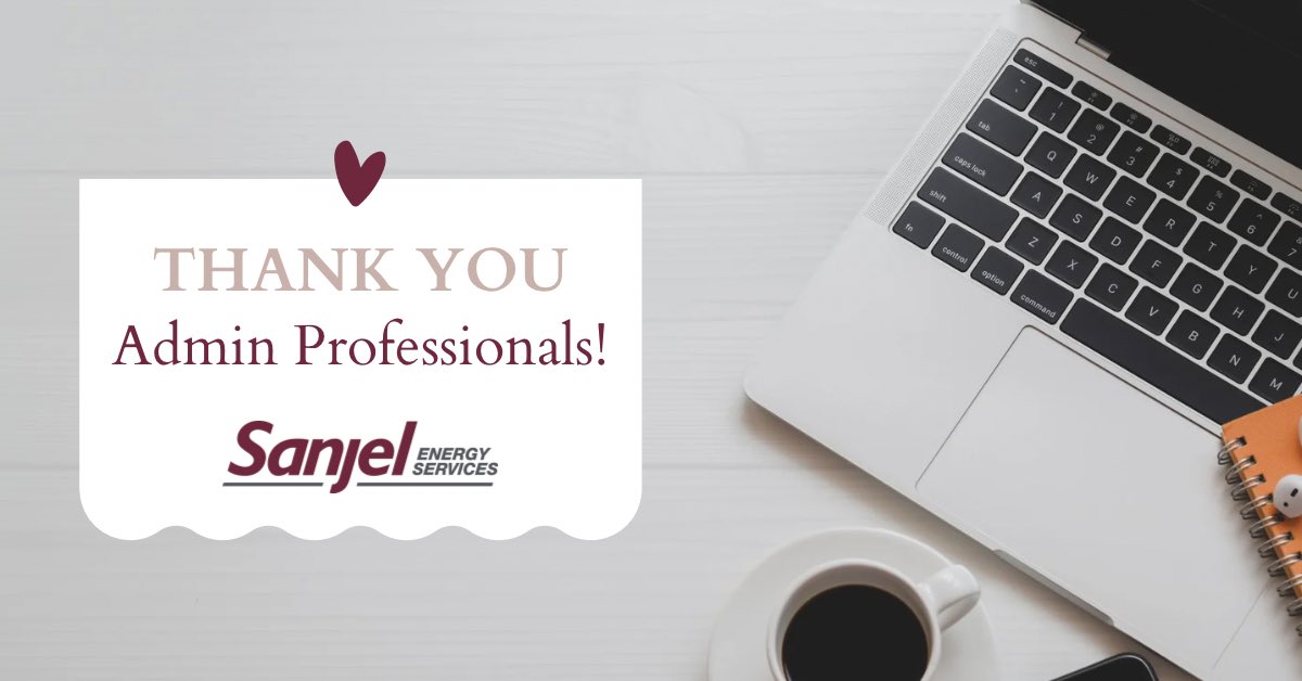 Today, we extend our heartfelt appreciation to the backbone of Sanjel Energy, our administrative professionals. Your dedication, organization and support keep our team running smoothly every day. Thank you for all that you do!

#AdministrativeProfessionalsDay