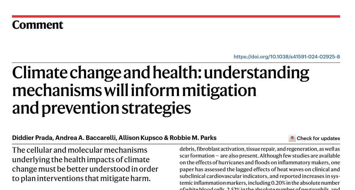 #tldr: The cellular and molecular mechanisms underlying the health impacts of climate change must be better understood in order to plan interventions that mitigate harm.