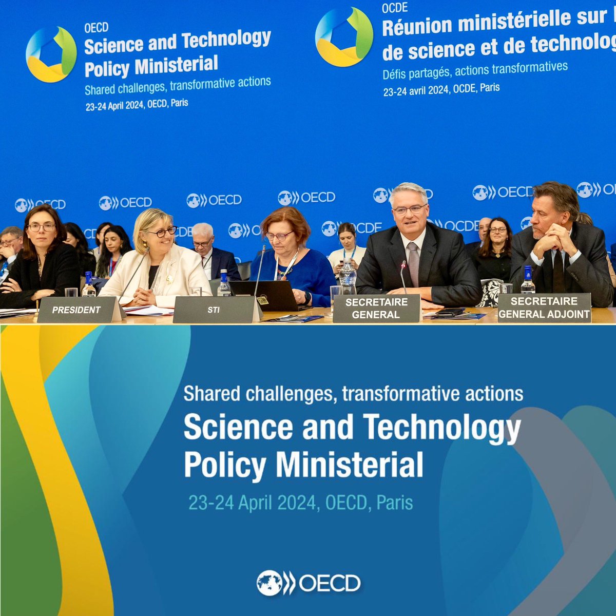 At today’s Science and Technology Ministerial, Ministers and adopted the Declaration on Transformative Science, Technology and Innovation Policies for a Sustainable and Inclusive Future: 🗞️ oe.cd/CSTP-Declarati… | #SciTechSustainableFuture