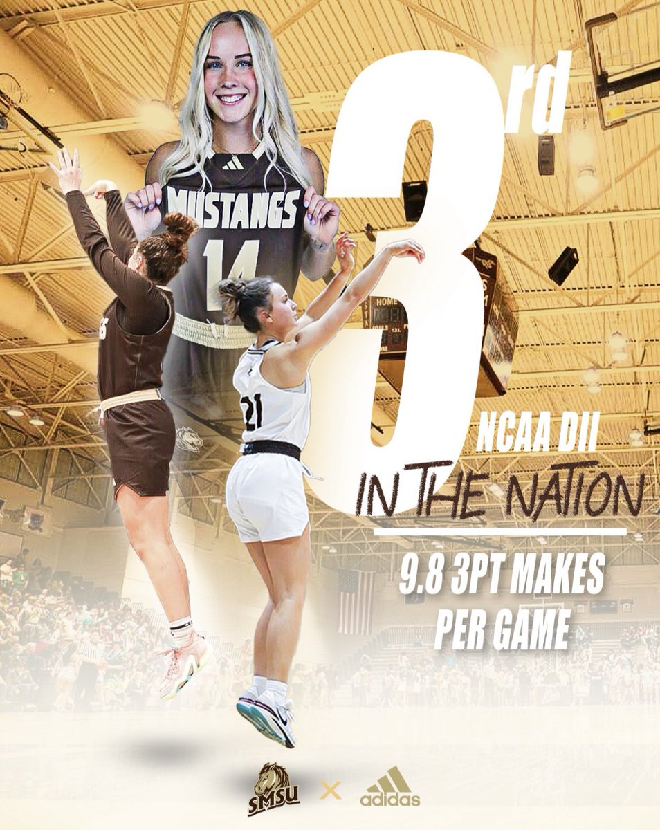 3️⃣rd in the NATION in 3s made per game this season!🤩🐴🏀 #letsride #rollstangs