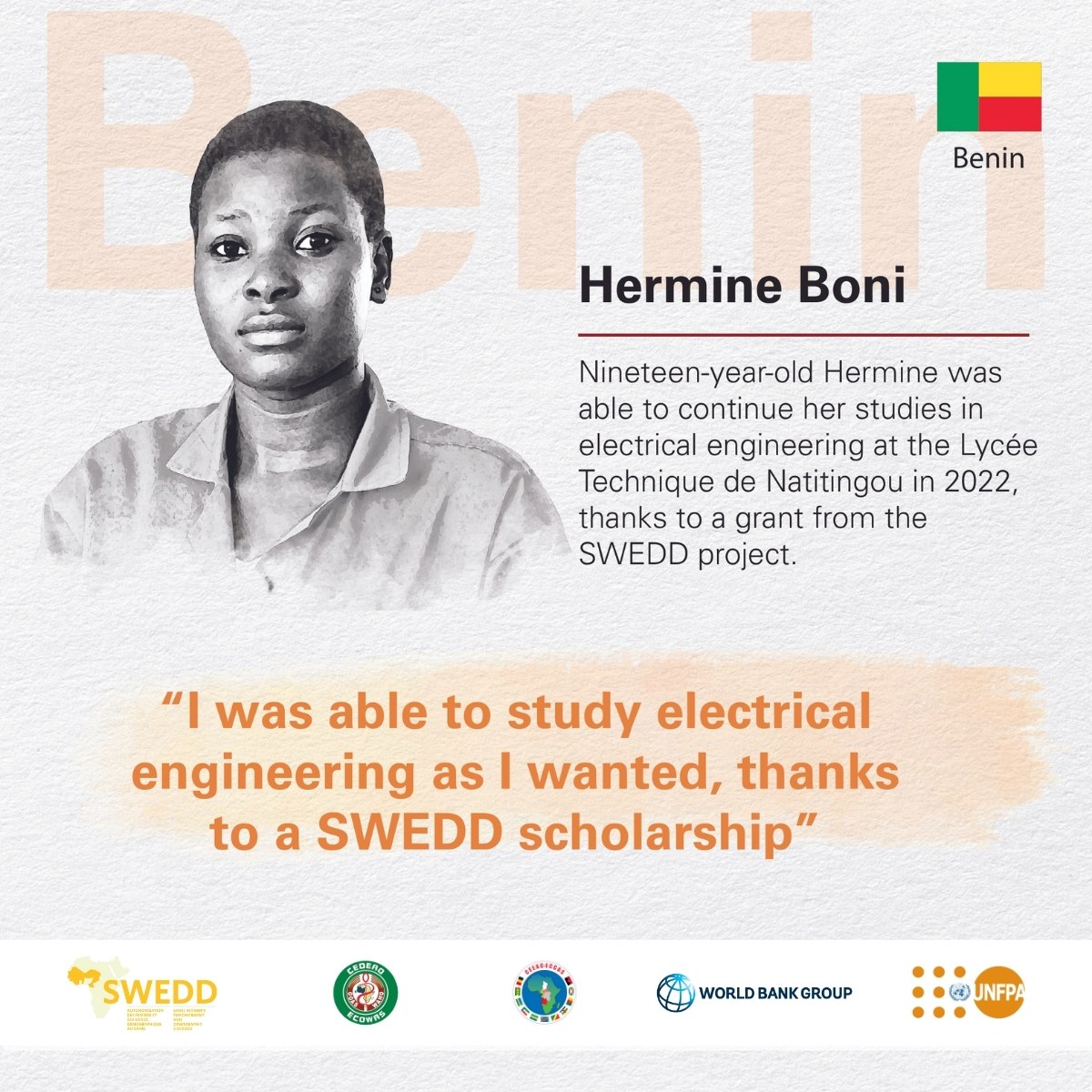 Discover the successes of SWEDD projects in the book "SWEDD in action", with inspiring testimonials from young girls who have benefited, as well as from men and women committed to empowering women.
👉🏿bit.ly/49LOkI8
#SWEDD