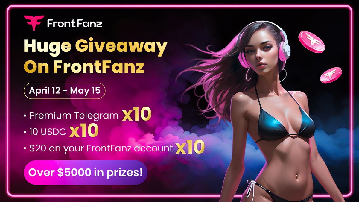 1\ We’re back with another 🔥GIVEAWAY🔥

Comment with your desired prize:

-💝Telegram Premium💝;
-💰10$ USDC💰;
-💸20$ USDC on FrontFanz platform💸.

‼️You can choose only one prize.‼️
Don’t forget to follow, like and repost.

For more 🎁GIVEAWAYS🎁 check our telegram:…