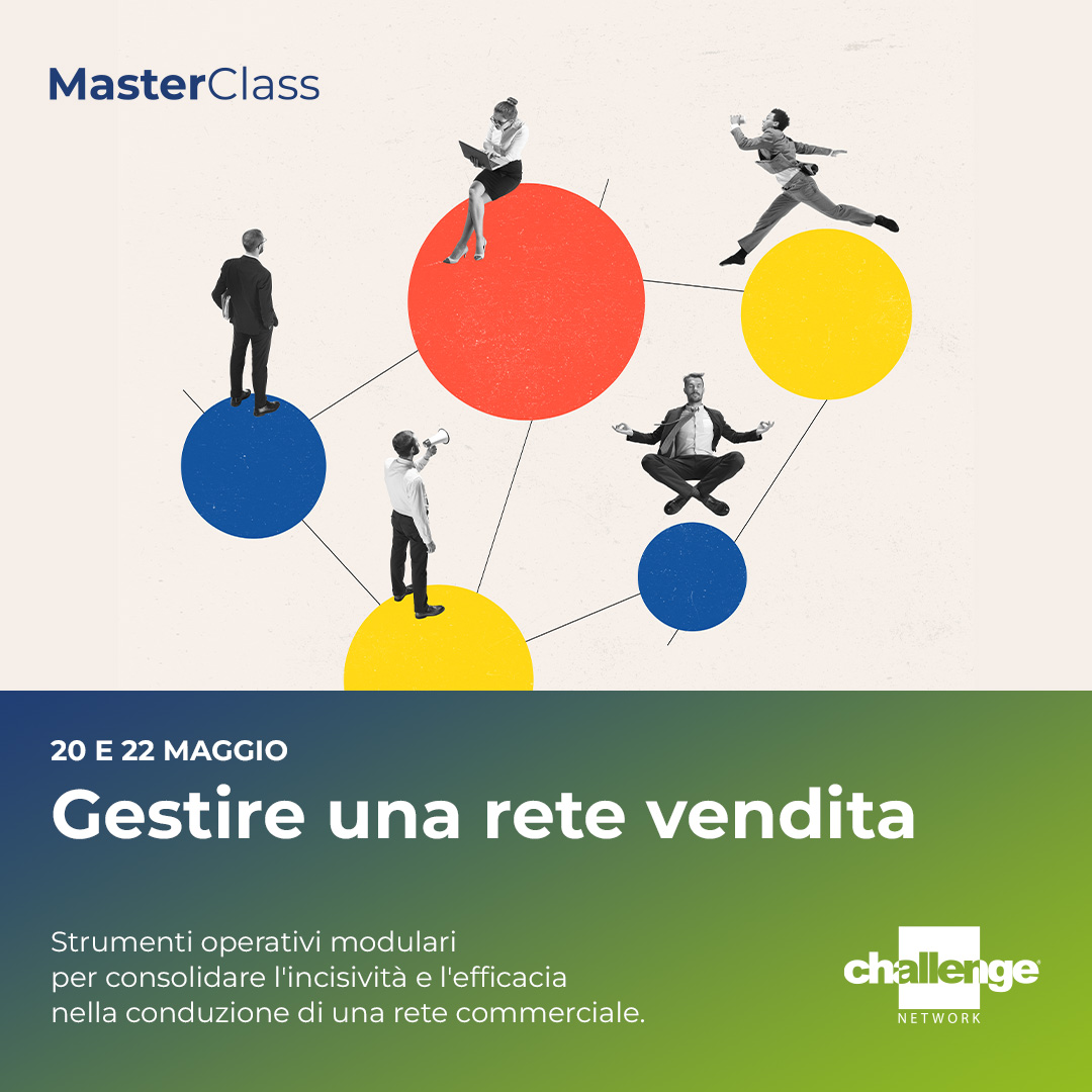 Affidarsi all’esperienza per gestire una rete di venditori è abbastanza?

Scoprilo nella #MasterClass dedicata a imprenditori, Direttori Commerciali e Sales Specialist 👇
challengenetwork.it/corso/mastercl…