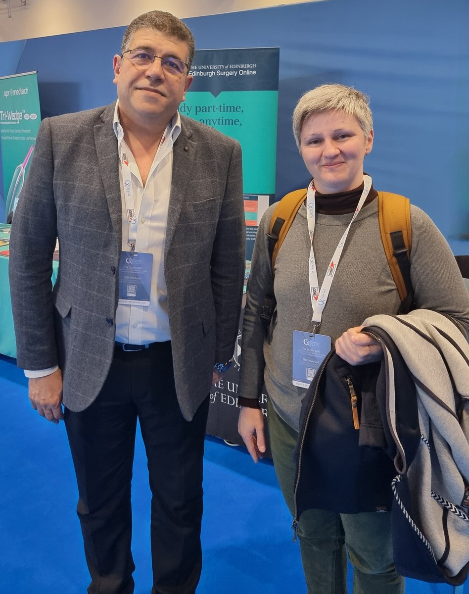 edinsurg_online's tweet image. 🌍 At #CX2024 inspired to hear how our #MastersOfSurgery are breaking boundaries and advancing patient care worldwide! 
Maria Feige (Austria) reached out 🤝to fellow #OnlineLearner Shady Hemeda (UK) for advice 💡which helped her pioneer endovascular surgery at Villach Hospital 🤩