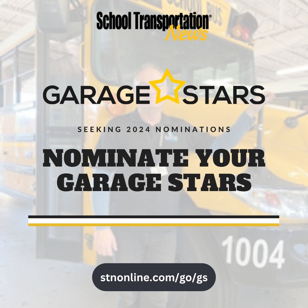 🌟 Only one week left to submit your applications for this year's Garage Stars! 🌟 Every year STN highlights outstanding individuals who are showing exceptional leadership skills and innovation at their bus garage. Deadline to nominate is May 1, 2024