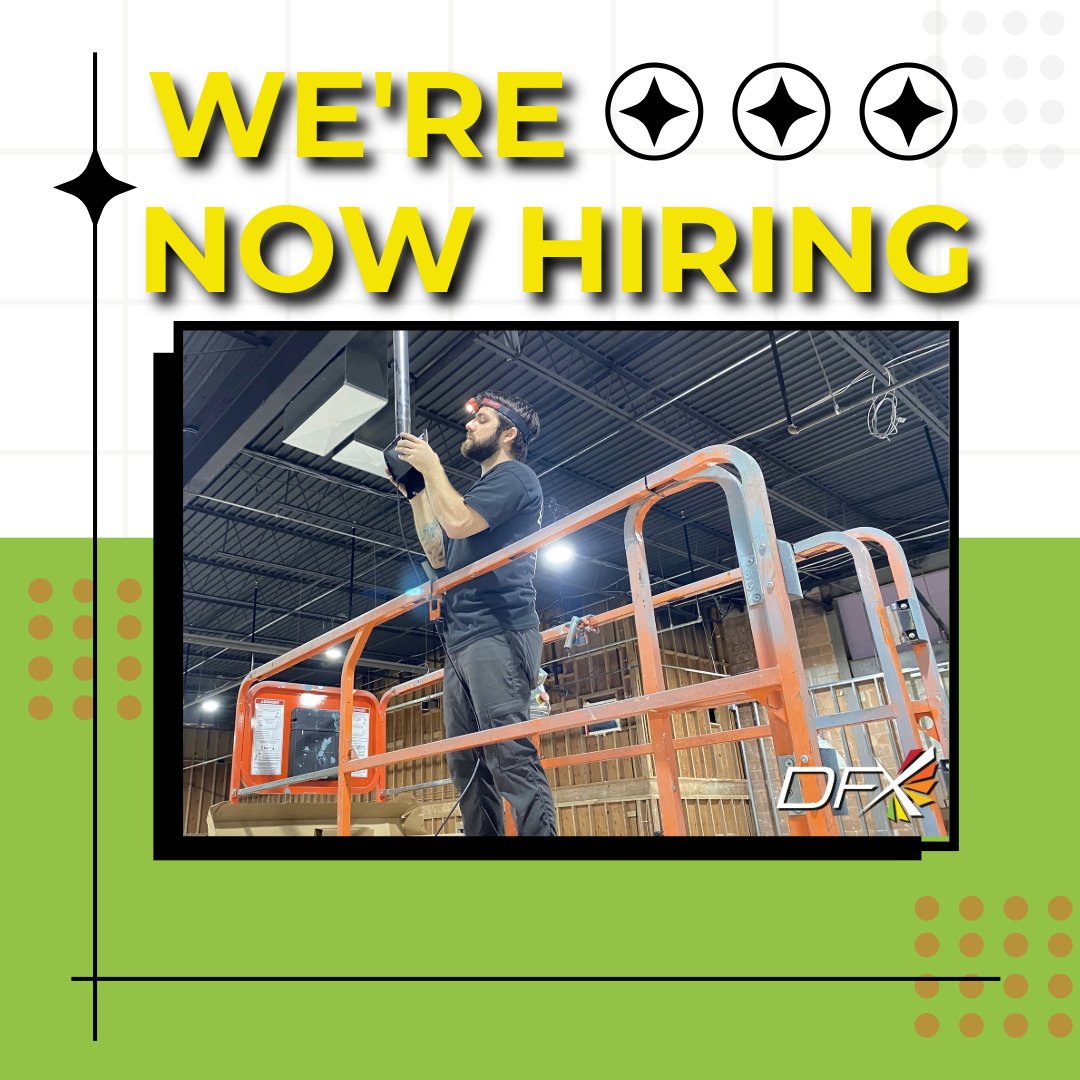 Join the DFX team, Experienced A/V Installation Techs  wanted! From flat panel displays to network communications, we need your skills. Lead tech opportunities available. Certifications in CTS-I/D, DBX, BSS Soundweb, Extron, URC, Crestron preferred.  #AVjobs #TechJobs #NJjobs