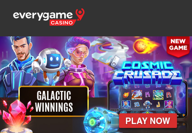 EVERYGAME RED DEPOSIT BONUS - UP TO 150% + 50 SPINS - THEN GET 60 FREE SPINS - NEW SLOT 'COSMIC CRUSADE'
tinyurl.com/v5w4zbcr
#everygame #everygamered #depositbonus #nodepositbonus #freespins