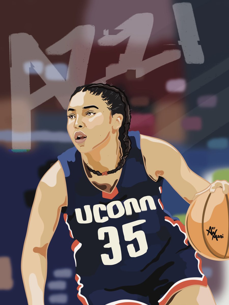 Azzi ✍🏾 #uconn #ncaaw #artwmani