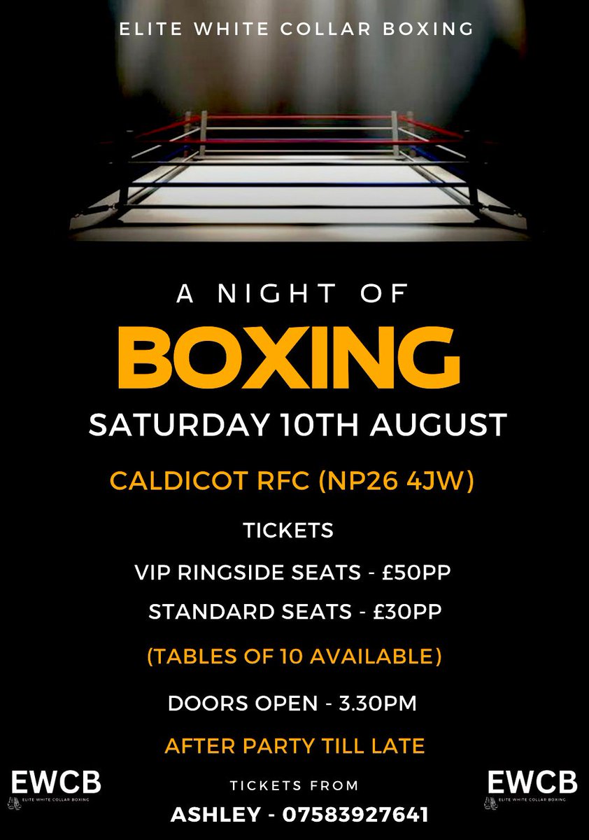 CaldicotRFC's tweet photo. NO DOUBT that tickets for this will sell fast! 🥊🍻

RESERVE your ticket for £10pp / tablesx10 reserved for £100 🎟 

Full details below! 👇👇👇 https://t.co/fIoqC4AgTW