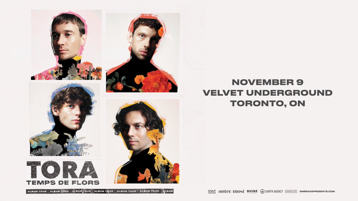 JUST ANNOUNCED: Australian electronic band #Tora will return to Toronto on November 9th at Velvet Underground!  On sale: Fri Apr 26th | 9am RSVP: tinyurl.com/bdf9h7vm