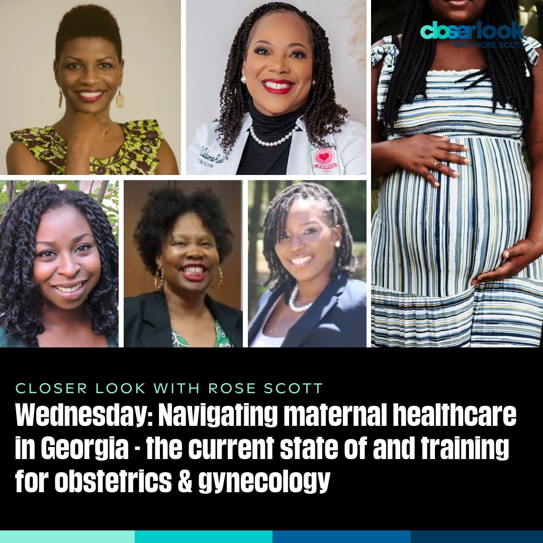 On today's #CloserLookWABE with @WABERoseScott: A two-part Series on Maternal #Healthcare in #Georgia. Hear from OB/GYNs & doulas about disparities, training, & improving #maternalhealth outcomes. Listen at 1pm & 7pm on @WABENews & WABE.org #pregnancy #OBGYN #Doula