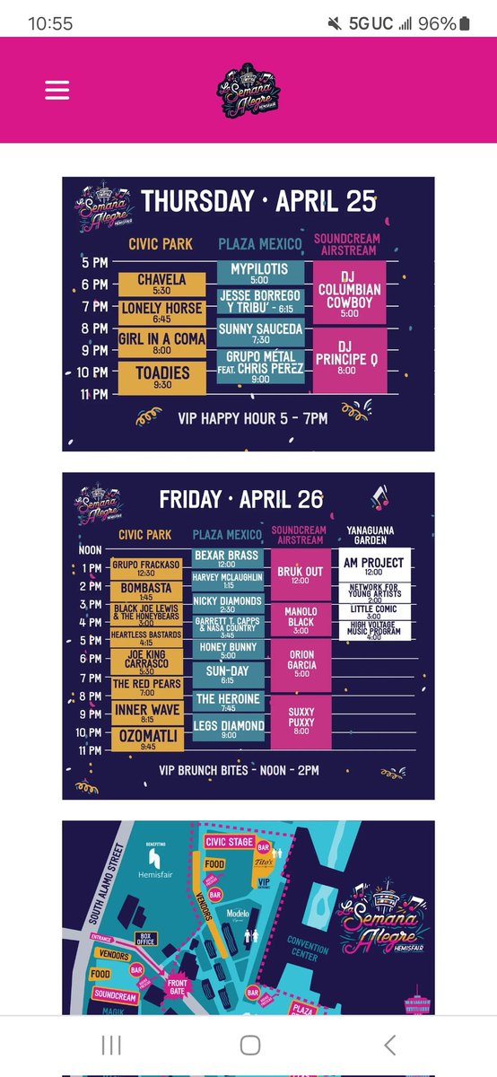 I_AmImmortal's tweet photo. LOOK at this lineup! #LaSemanaAlegre #Fiesta #Hemisfair The reunion of SA's own #GirlInAComa π @thetoadies @ozomatli & several great acts #SanAntonio @TexMexFrank @BexarApparel @21ForLifeHOF @3rdeyewinking @gospursgojo @shakalakabooms @ZientakbBrian @JosephGBarlow https://t.co/lHJBLc7HzQ