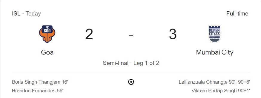 Football at it's best!!! Thank you @MumbaiCityFC and @PetrKratky for this classic!!! MAGNIFICENT. A reminder for @FCGoaOfficial - Mumbai is not out, until they say so💙💙