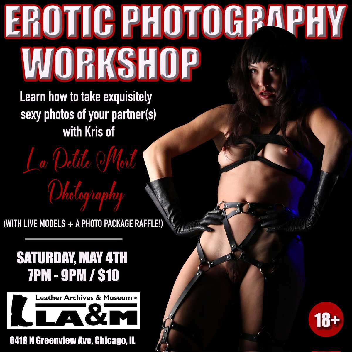 Feel and look your sexiest best on camera. Kris will show you the best poses, and the hottest lighting, to up your game. The models are exquisite! $10, register online at leatherarchives.libcal.com/event/12340828