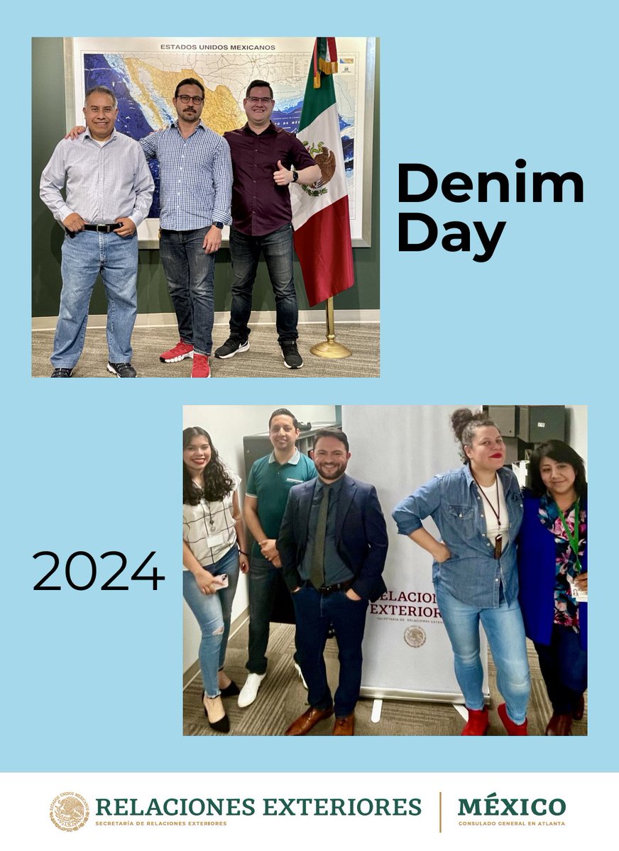 👖 Hoy #TuConsulMexAtl se suma a la conmemoración del #DenimDay para concientizar sobre la lucha contra la violencia sexual. Construyamos juntos un futuro seguro y respetuoso.

@SRE_mx 
@vcalva
#protecciónconsular
#VAIM
#ZonaSegura
#AcércateATuConsulado
#ContraLaViolenciaSexual