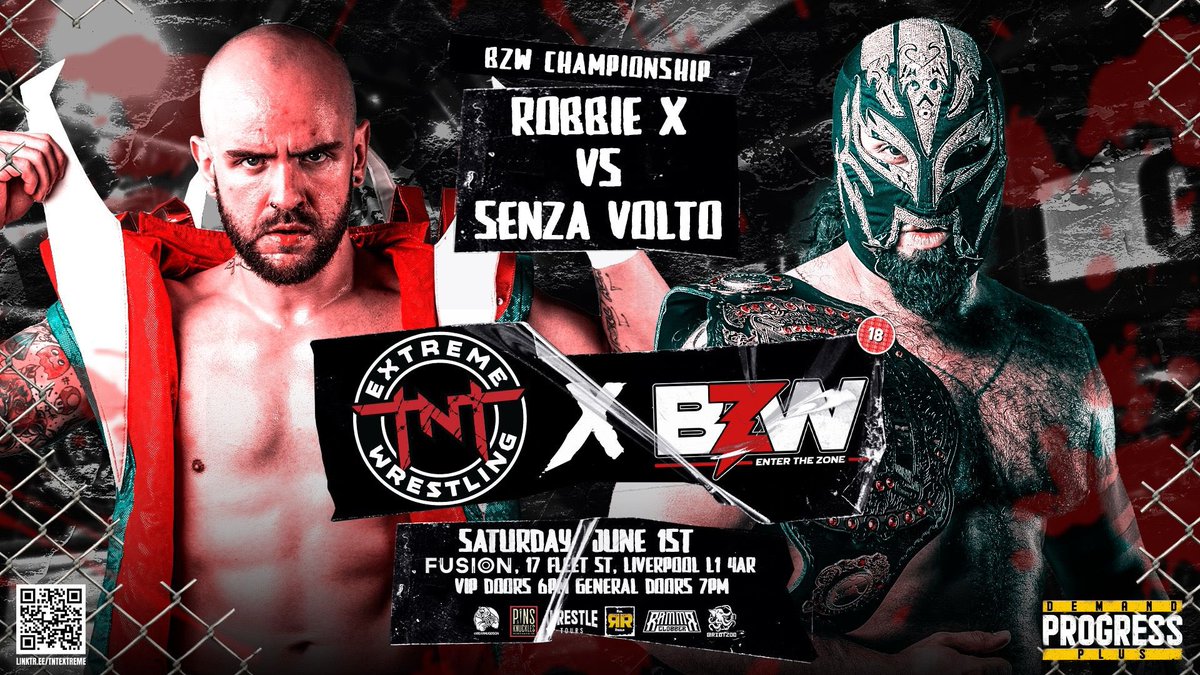 ❌ TNT x BANGER ZONE ❌ BREAKING: We're about to take it up a level at TNT x @bzw_wrestling as @SenzaVoltoReal defends his BZW Championship against @Robbie_X_ on June 1st! Do NOT miss this! 🎟️ TICKETS ON SALE NOW 🎟️ skiddle.com/whats-on/Liver…