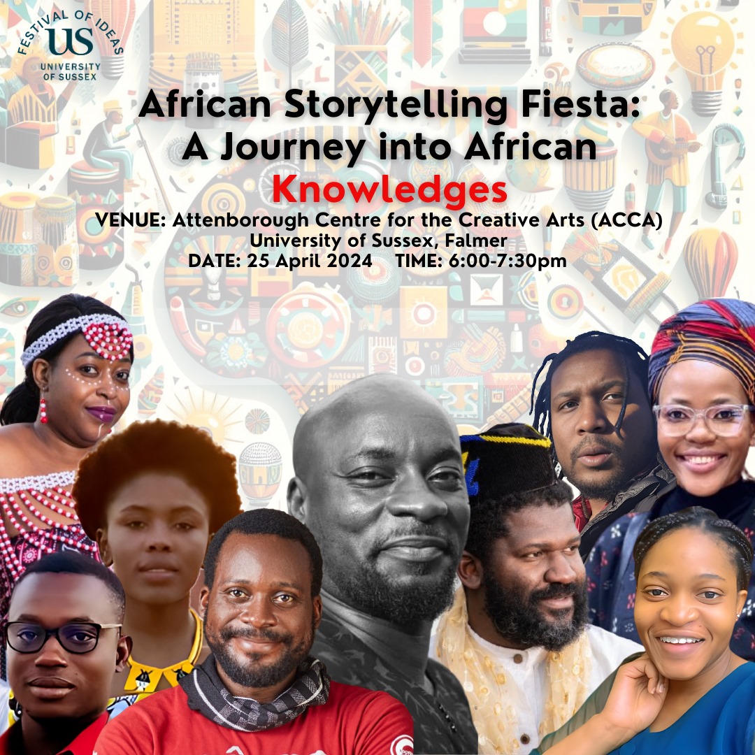 🇨🇫Join our Intl Education & Dev MA students who have organised and will be performing 'African Storytelling Fiesta: A Journey into African Knowledges' at the @AttenboroughCtr. 📅Thurs 25 April at 6pm. Fantastic event! 👉Book your free tickets at bit.ly/3Qm8wJF. @namse