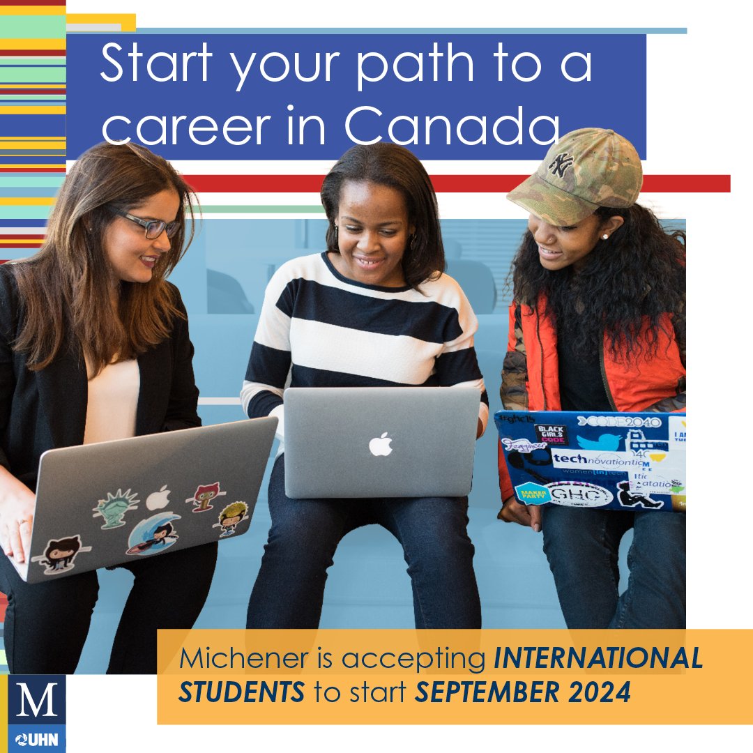 Begin your journey to a healthcare career in Canada! Michener is accepting international applications for programs starting September 2024. Email intlstudent@michener.ca to learn more about this limited-time opportunity to study in Canada this fall.