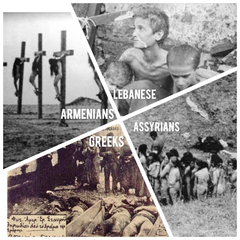 ChristiansMENA's tweet photo. Today we remember:

❤💚❤ #KafnoGenocide
❤🤍💙 #SeyfoGenocide
❤💙🧡 #ArmenianGenocide
💙🤍💙 #GreekGenocide

We will never forget!
#ChristiansMENA https://t.co/TBxPxnNfnX