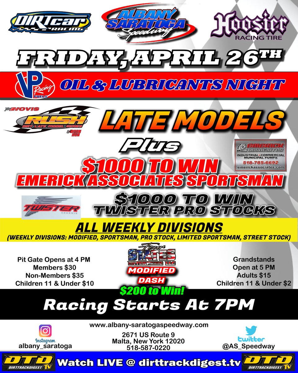 Albany-Saratoga Speedway (@as_speedway) on Twitter photo 