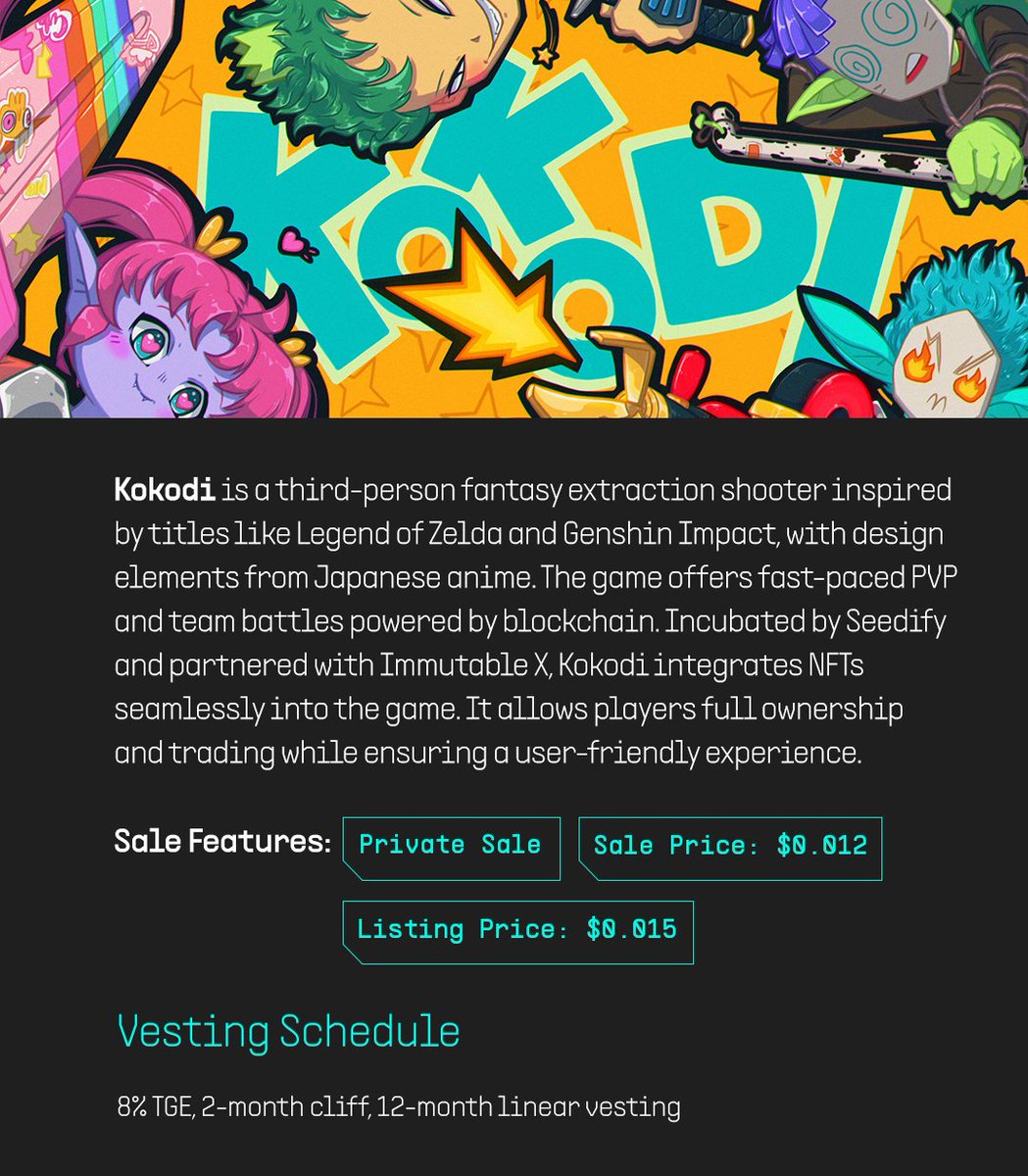 SpintopNetwork's tweet photo. Mask up, @kokodigame is here!🎭

This highly anticipated third-person extraction shooter, already favored by a huge player base due to its smooth gameplay and experienced team, is launching on our Launchpad!🚀

Stake at least 15k $SPIN to the Launchpad Vault today, and be ready for the Contribution Round of the private sale starting on April 29th! Remember, more $SPIN staked means more allocation!💰

👉https://t.co/qvm6XC89n6