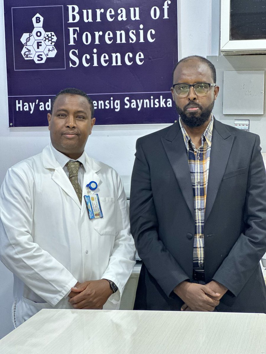 BureauForensics's tweet photo. The State Minister for Puntland State House Hon. Abdifatah M Abdinuur &amp; Vice Minister for the Ministry of Planning &amp; International Cooperation Hon. Mohamed H Ibrahim recently visited the @BureauForensics. The bureau's staff &amp; the ministers deeply discussed on the bureau's work. https://t.co/x8H3CzNFj0
