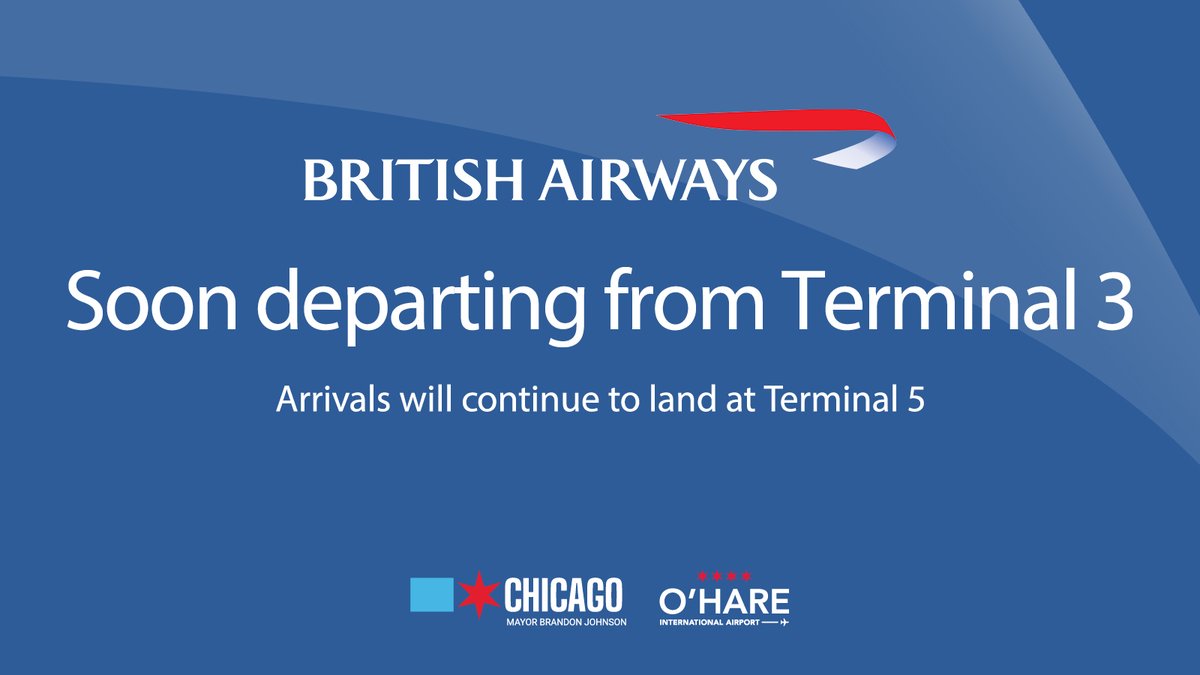 Departing from Terminal 3 starting April 25: twice-daily flights to #London on @British_Airways! The move will streamline operations for Britain-bound travelers, allowing for smoother connections. Arrivals will continue to land at #TheNewT5. Learn more: bit.ly/3U5sHwp