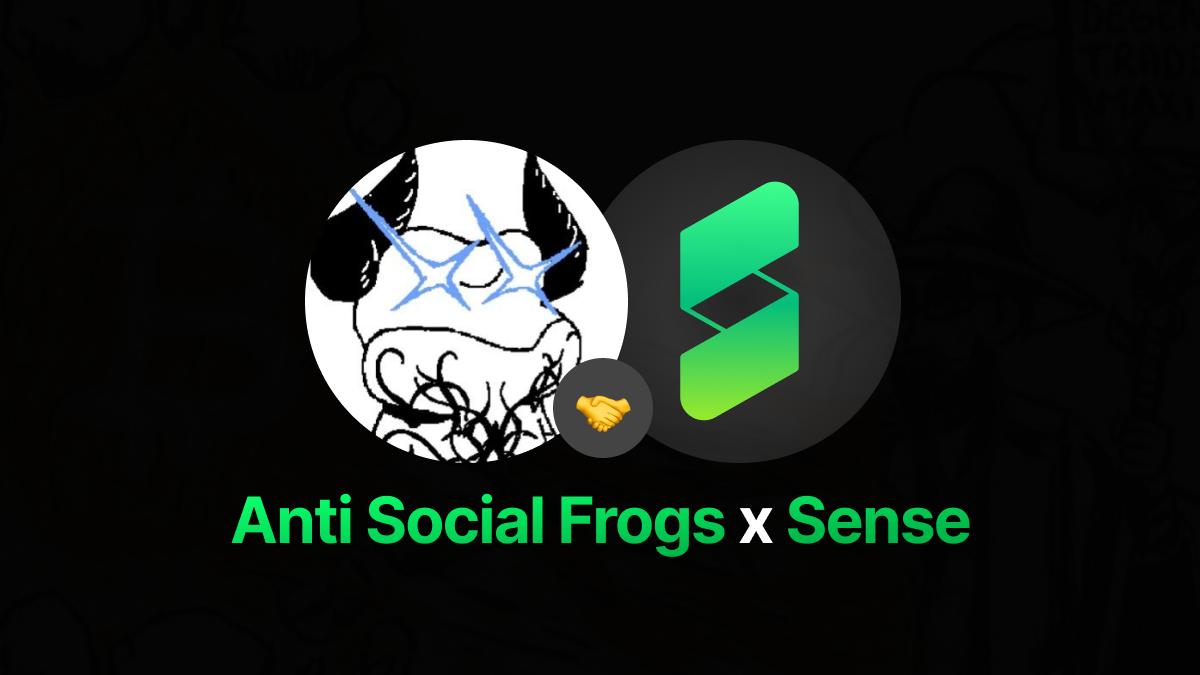 Sense Whitelist Discord Members 👨‍🚀     

The opportunity for 20 <a href="/AntiSocialFrogs/">Anti Social Frogs</a> presale spots will be available soon.   

Join our Discord, and claim "Hunter" role to qualify:
discord.gg/sensewhitelist