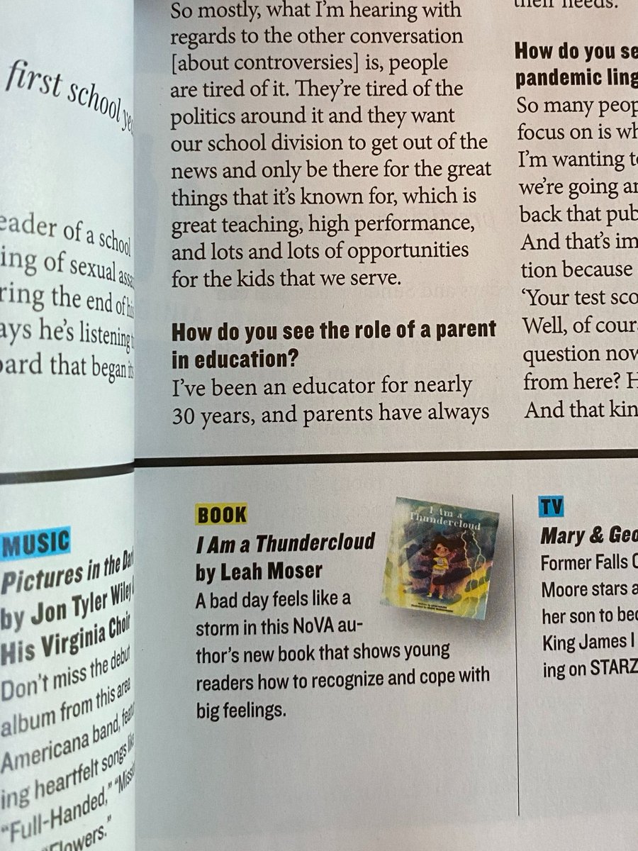 Thanks for the shoutout, @NorthernVAMag 🎉 Pick up a copy of I AM A THUNDERCLOUD (@RP_Kids, @MarieHermansson) wherever books are sold!