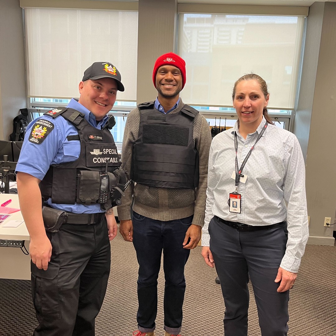 I'm grateful to have had the opportunity to join #TTC constables for a ride along during a portion of their shift. It was great to gain more insight into an average day in their role and how we can continue working together for safer transit that keeps our city moving!