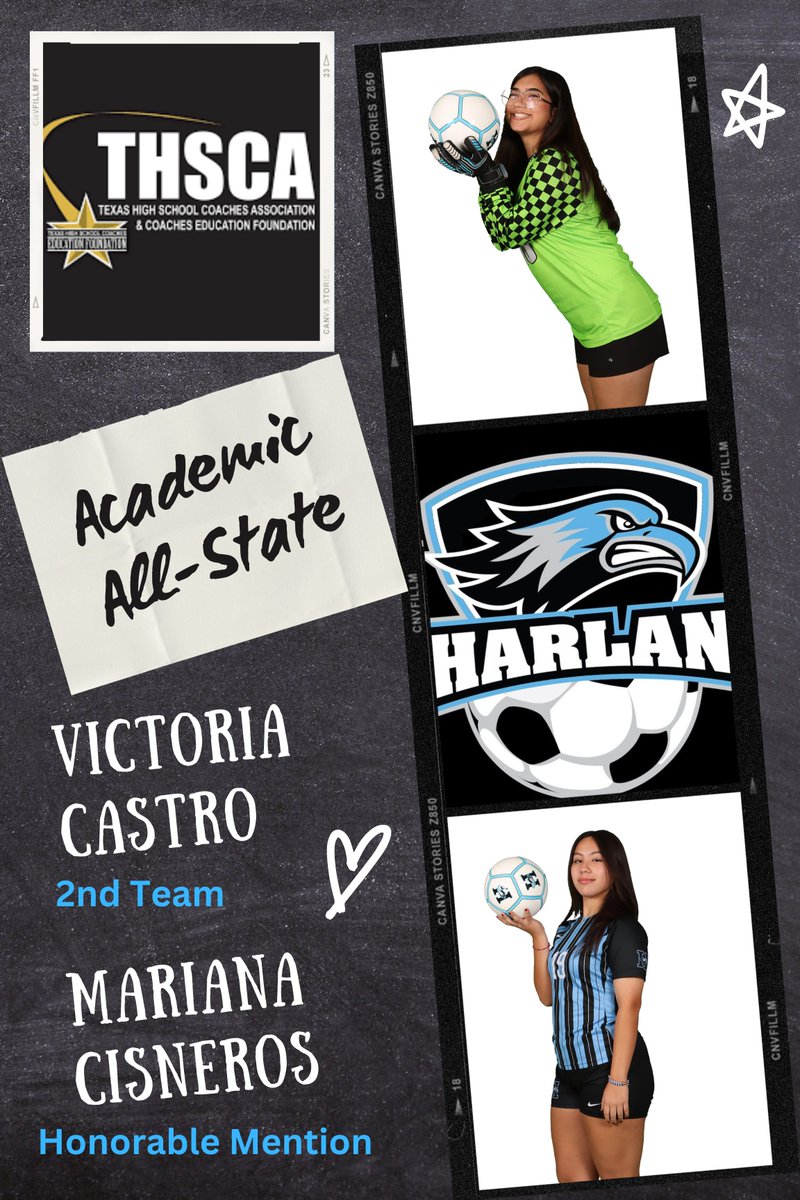 Congratulations to our seniors Victoria Castro and Mariana Cisneros for qualifying for the @THSCAcoaches Academic All-State Teams! We are so proud of the work our athletes do in the classroom! #HawkYeah