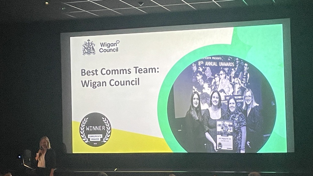 Great to hear first-hand from e-shot customer @WiganCouncil and @Lucy_Downham as they shared their experiences, invaluable tips, and profound lessons that led to their well-deserved win for 'Best Comms Team' at the #unawards24