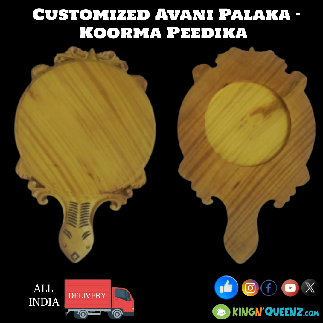Customized Avani Palaka - Koorma Peedika - Wooden chowki- Buy Online

💯 Quality.
🛒 Order Now: kingnqueenz.com/products/avani…

#AvaniPalaka #Customized #Kingnqueenz.com #अवनिपालक #കൂർമ്മപീഠഇക #KoormaPeedika #ShippingalloverIndia #chowkiBajot #ആവണിപലക