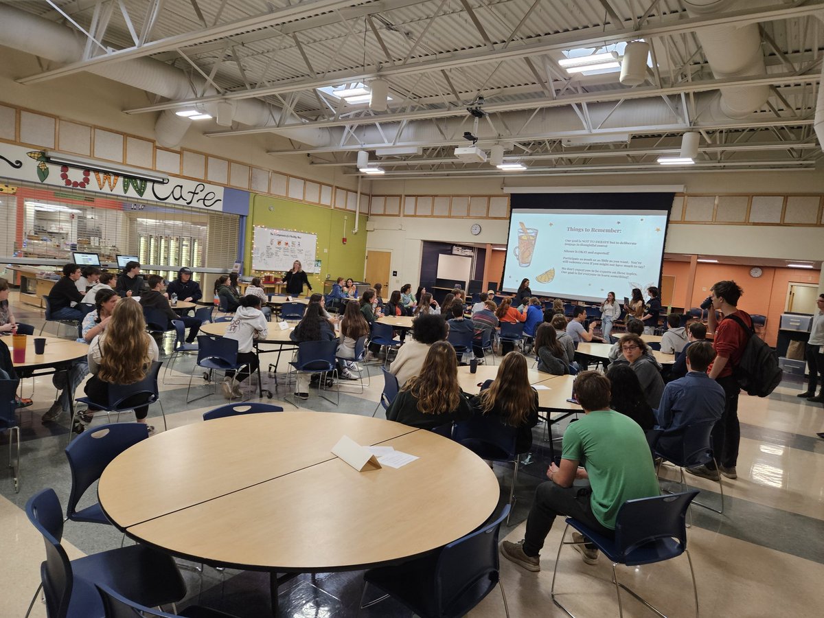 70+ YHS Clippers participating in our first ever Can We? CivilTea -- building civil dialogue skills! <a href="/MsBrockelbank/">B.Brockelbank</a>
