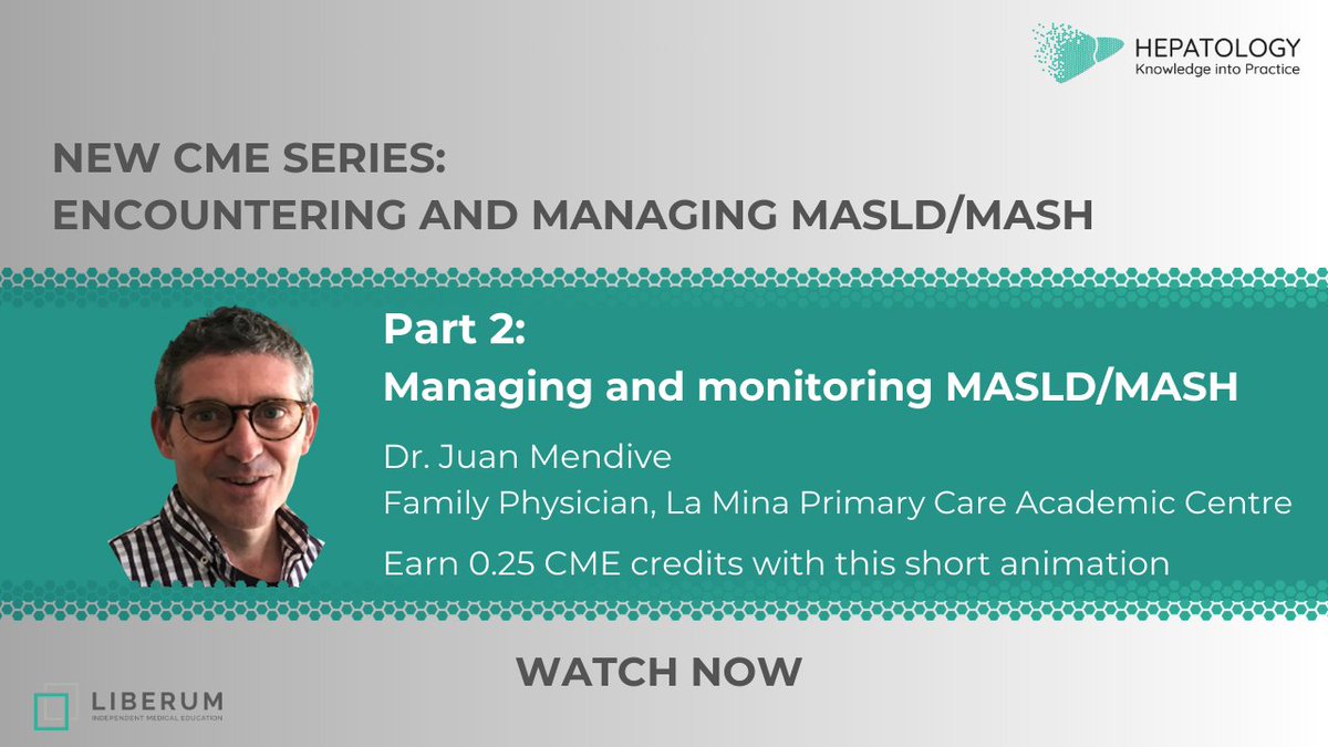 Liberum IME (@liberumime) on Twitter photo đ§ââïžLearn about managing MASLD/MASH in just 8 minutes and earn 0.25 FREE CME credits.
Watch Dr <a href="/JuantxoMendive/">Juan Manuel Mendive</a> discuss treatment routes based on individual needs, following latest guidelines.
đbit.ly/X-M2E
#MASLD #MASH #NASH #NAFLD #liverdisease #obesity #diabetes #T2D đ§ââïžLearn about managing MASLD/MASH in just 8 minutes and earn 0.25 FREE CME credits.
Watch Dr <a href="/JuantxoMendive/">Juan Manuel Mendive</a> discuss treatment routes based on individual needs, following latest guidelines.
đbit.ly/X-M2E
#MASLD #MASH #NASH #NAFLD #liverdisease #obesity #diabetes #T2D