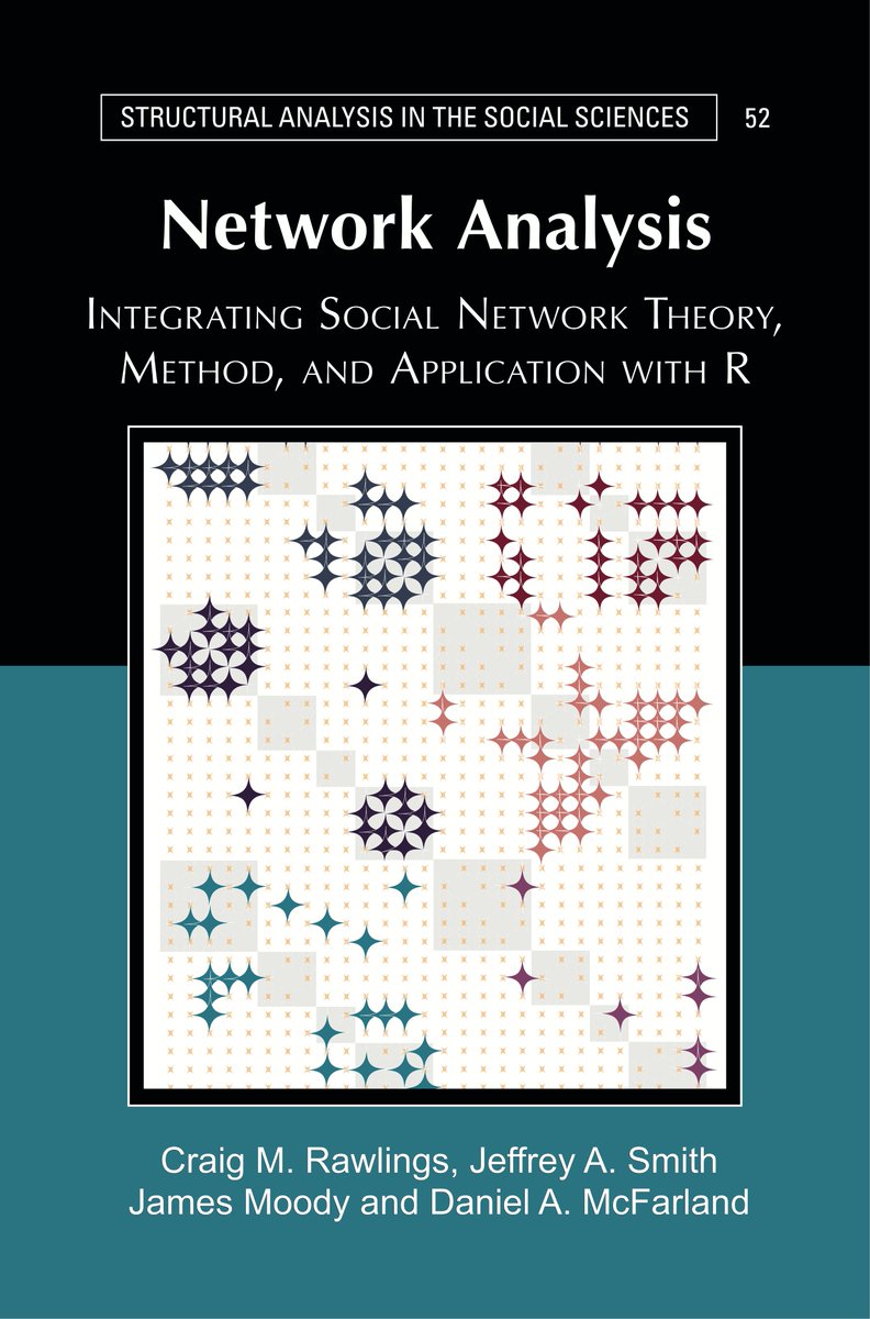 📕Network analysis: integration of theory, method and application of social networks with R (Here you will find the R tutorials that accompany the printed manuscript) 👉inarwhal.github.io/NetworkAnalysi… You can also buy the manuscript here: cambridge.org/us/universityp… #Networkscience #dataviz