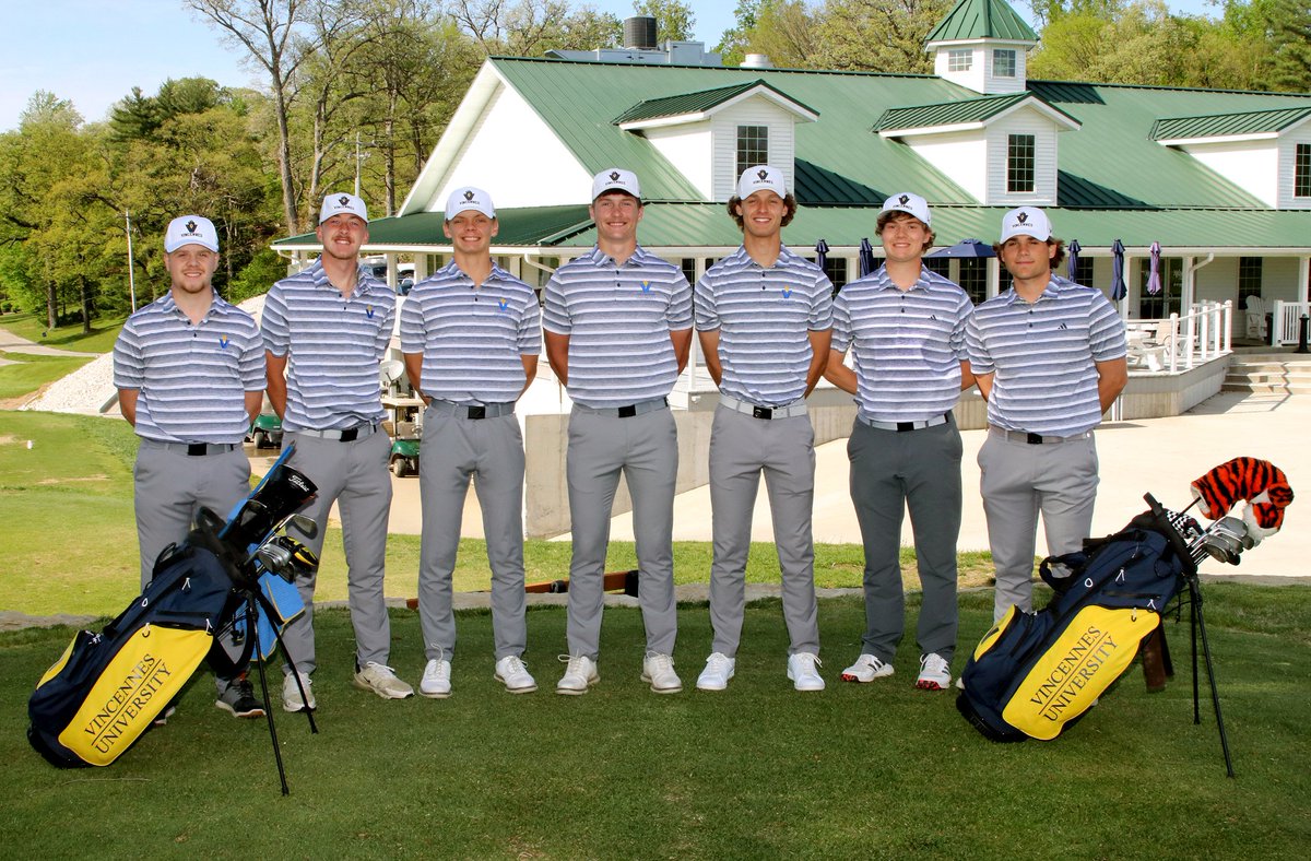 Join us in wishing good luck to the Vincennes University Golf Team as they take part in the final round of the 2024 Region 24 Championships hosted at Weibring Golf Club in Bloomington, IL.
