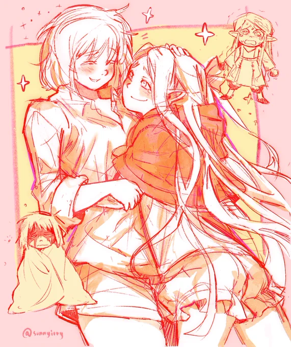 it's their week!!!! boxer x pumpkin shorts gfs :3 #dungeonmeshi #farcille