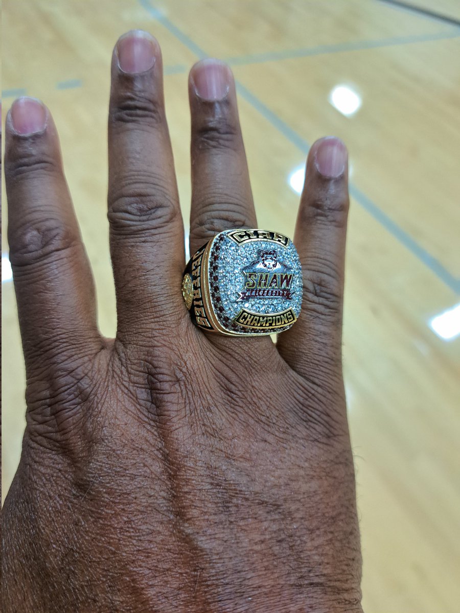 I usually don't post but thanks to Coach Jonathan Paulk, #shawuvolleyball and @ShawBears for the @CIAAForLife championship ring! @DrKKelly @ChrisClark_ @CoachBowser2