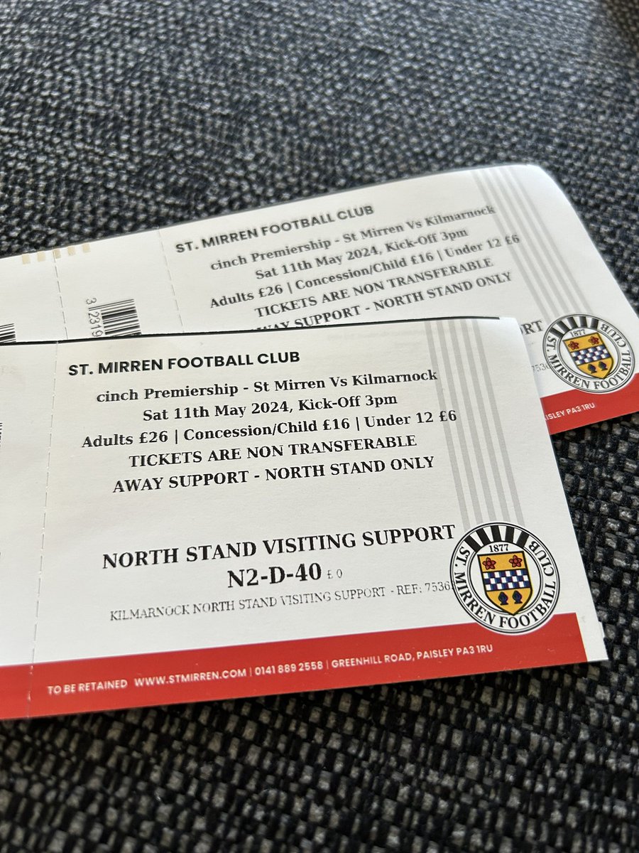 🎫Paisley bound on the 11th of May for the 2nd time this season with Charlotte!

MON THE KILLIE! #SUPERKILLIEAWAY