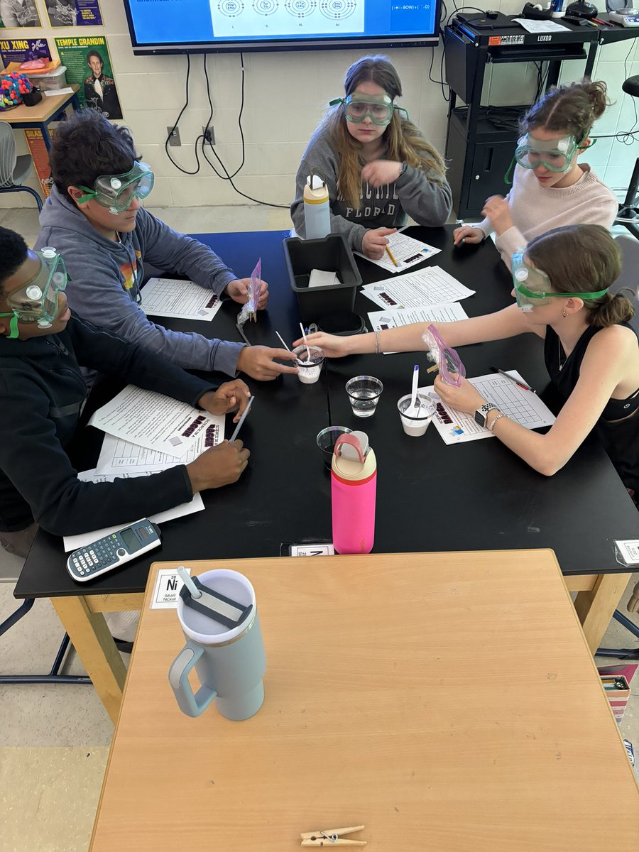 AMSTI_UM's tweet photo. One student said it best, “You know it’s going to be a good day when the goggles are out.” It is a great day for chemical reactions in Ms. Giffin’s class at @HomewoodMiddle! @AMSTI4all @AlabamaAchieves @HomewoodSchools https://t.co/pMXbu9I9gq